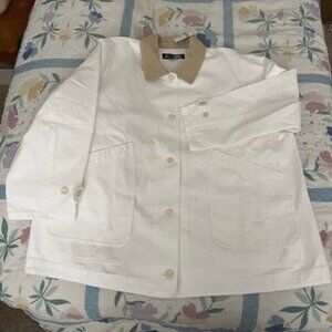 NEVER WORN J.Crew Women's Ivory Cotton Canvas Barn Jacket Size 2XL